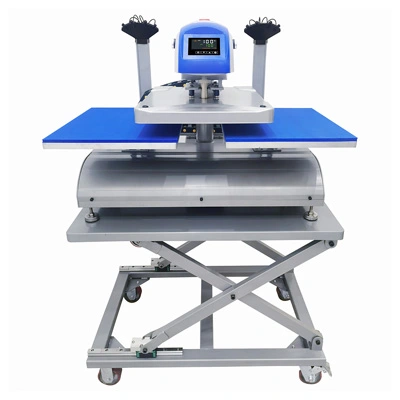 Lift Table Cart for Dual Platen Heat Press-Heavy Duty Steel Pro Version