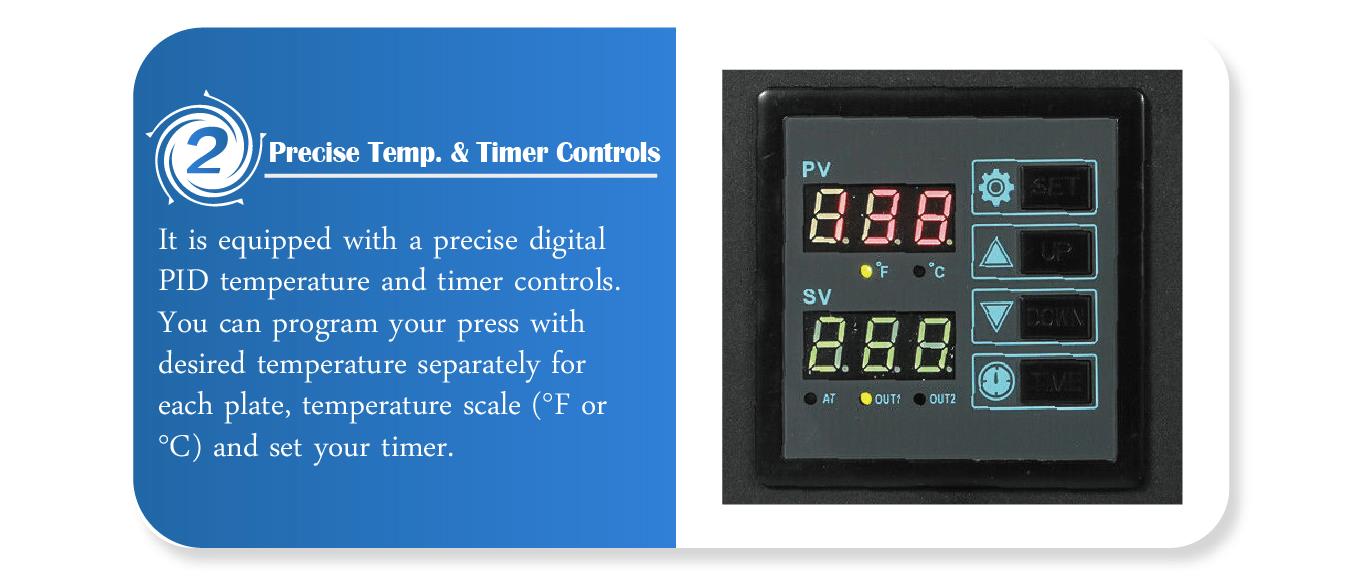 Precise Temp. & Timer Controls