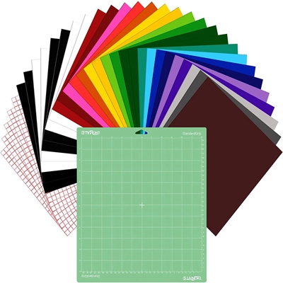 HTV Heat Transfer Vinyl Bundle – 12'' x 12''Heat Transfer Vinyl for DIY Fabrics T-Shirts