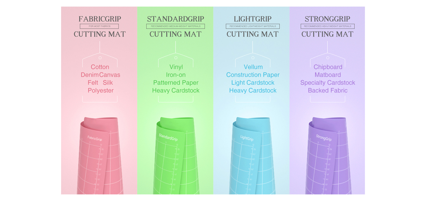 Feature of 12×12 Cutting Mat forMaker 3/Maker/Explore 3/Air 2/Air/One(Lightgrip/Standardgrip/Stronggrip/Fabricg)