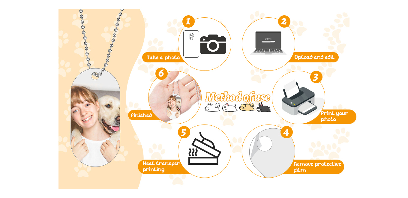 Feature of Sublimation Blank Dog Tags Set