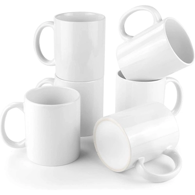 12 OZ Sublimation Mugs Blank Porcelain Mugs Classic Drinking Cups