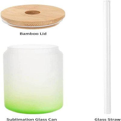 sublimation glass with bamboo lid