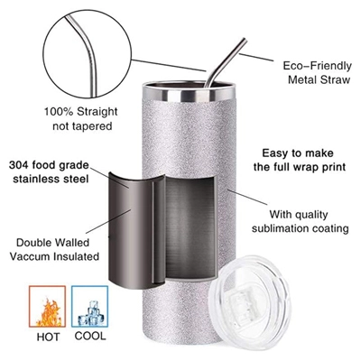 skinny straight sublimation tumbler