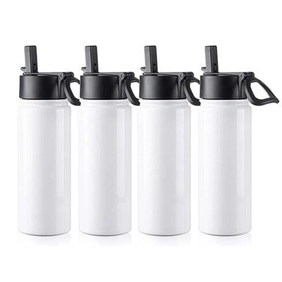 18 OZ Sublimation Blank Tumbler Mouth Stainless Steel Vacuum Flask with Straw