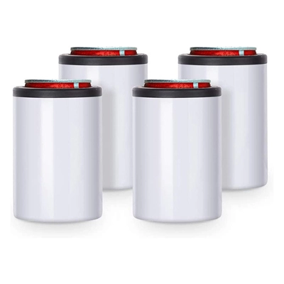 12 OZ Sublimation Blanks Can Insulator White Stainless Steel Can Cooler