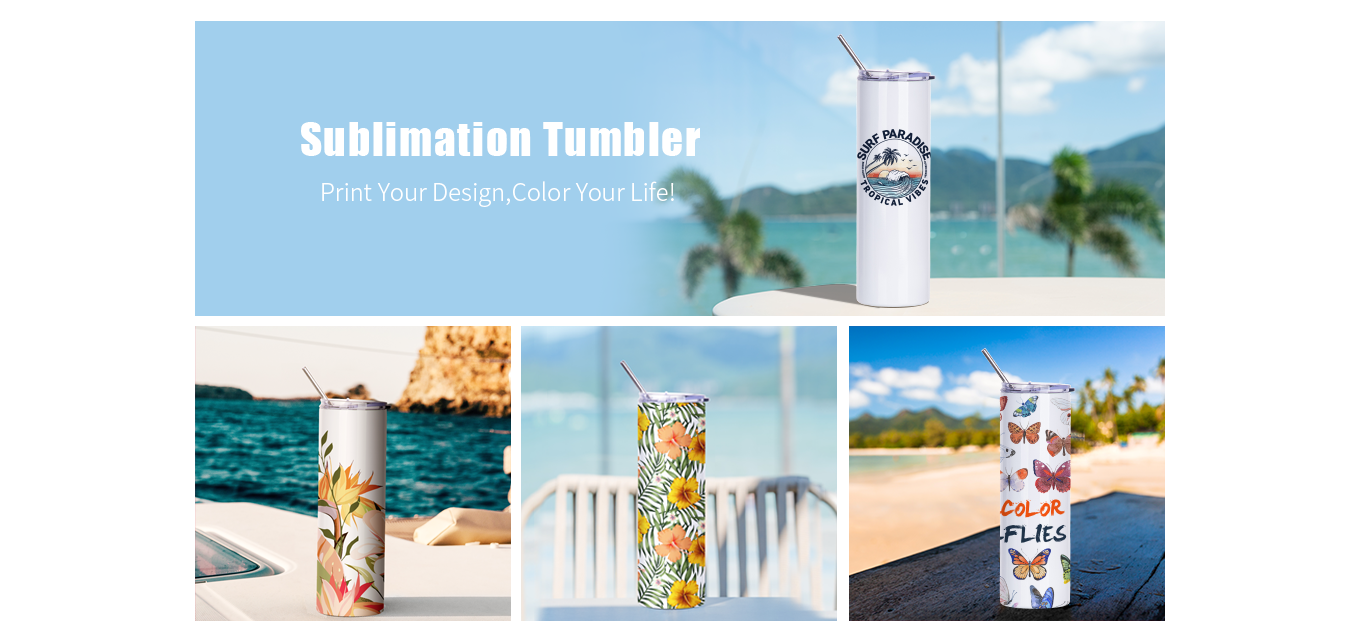 Feature of 30 OZ Sublimation Blank Tumbler Skinny Straight Stainless Steel Coffee Tumbler