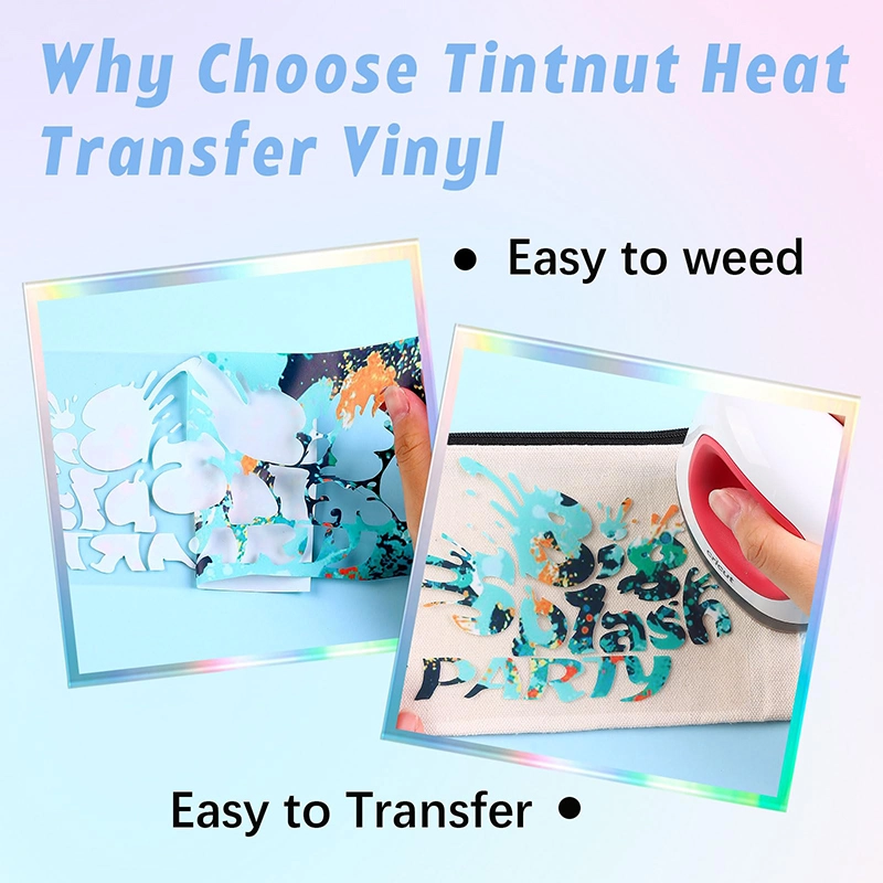 Heat Transfer Vinyl - 16 Sheets 10x12 Inch HTV Ink Watercolor Iron On Vinyl