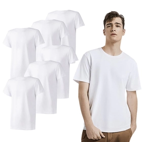 Sublimation White Blank Crew Neck Men Short Sleeve T-Shirt